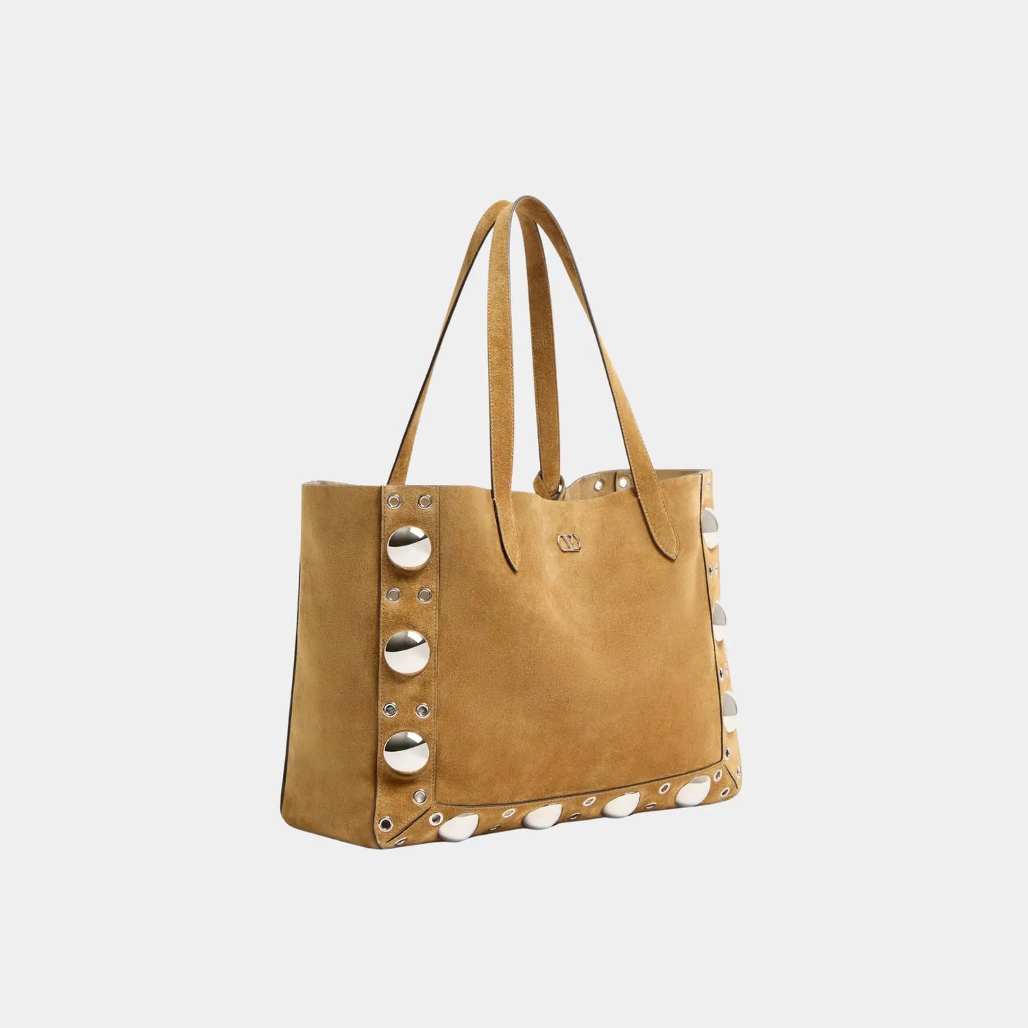 Valentino Garavani Nellcote Suede Shopping Bag, Side