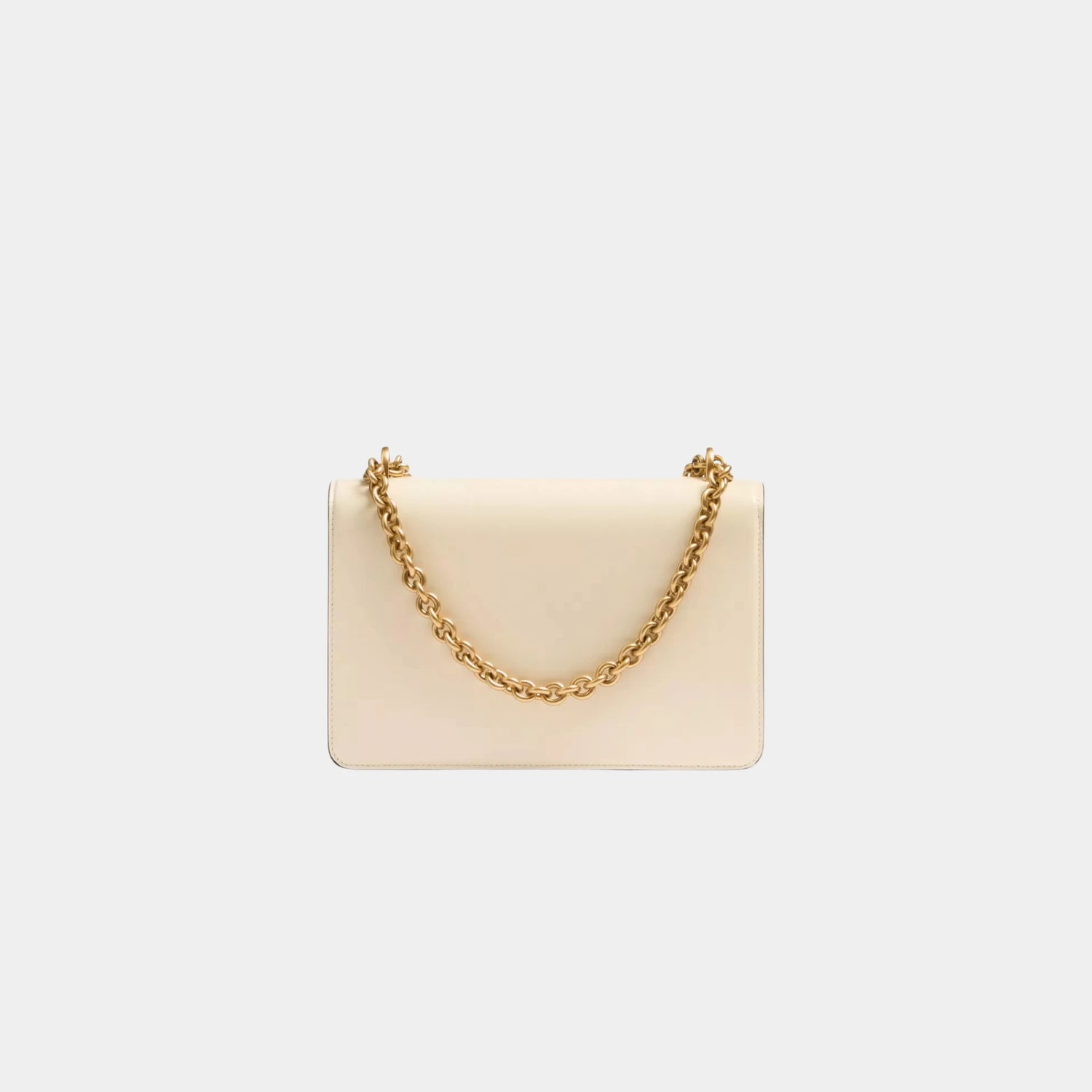Valentino Vain Shoulder Bag in Shiny Calfskin, Butter, Back 
