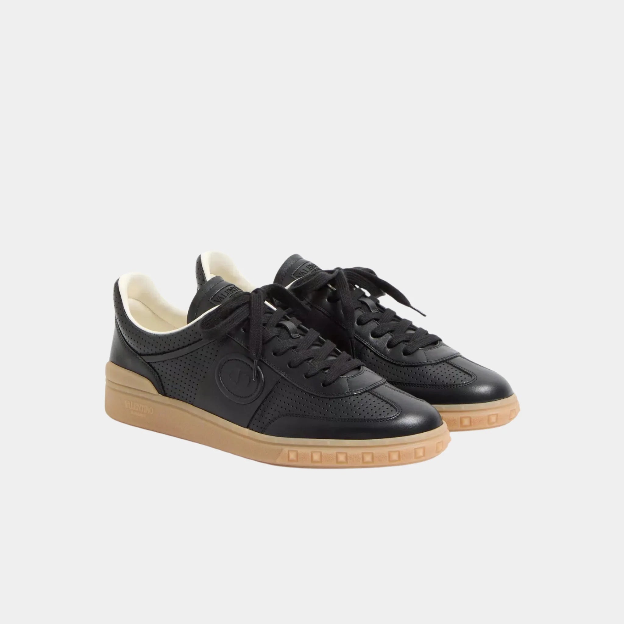 Valentino Upvillage Sneaker in Perforated Nappa Leather, Front
