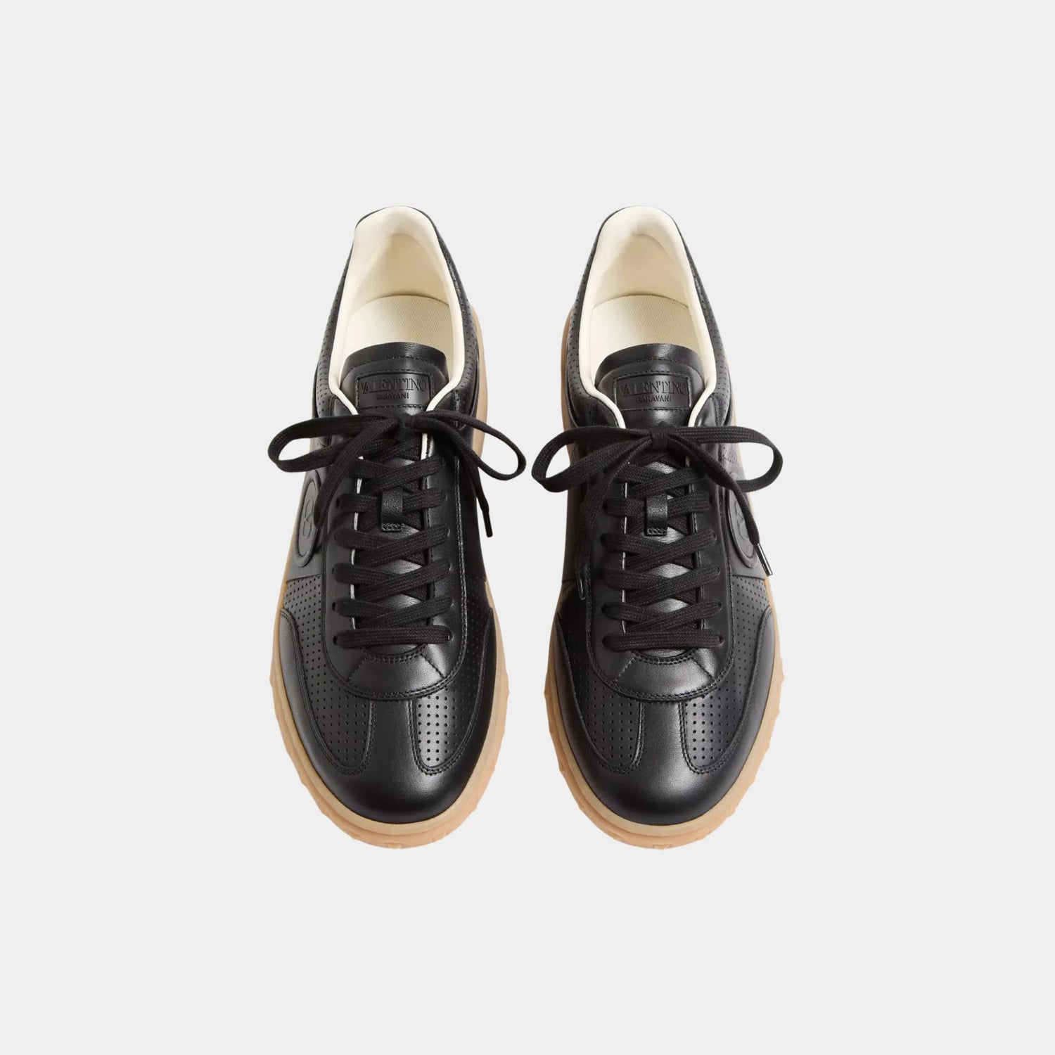 Valentino Upvillage Sneaker in Perforated Nappa Leather, Top