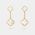 Van Cleef & Arpels Magic Alhambra earrings 2 Motifs Gold With Pearl, Front