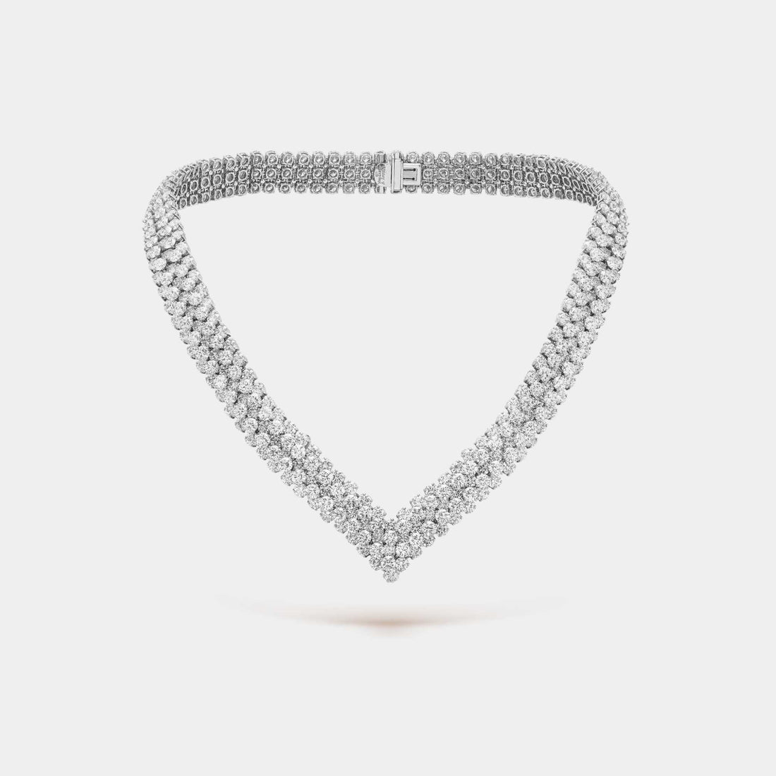 Van Cleef & Arpels À Cheval Transformable Necklace Platinum Diamond, Front