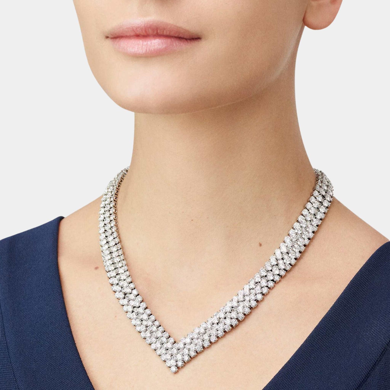 Van Cleef &amp; Arpels À Cheval Transformable Necklace Platinum Diamond, Model