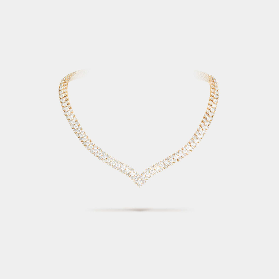 Van Cleef & Arpels À Cheval Transformable Necklace Yellow Gold Diamond, Joined, necklace ,Front