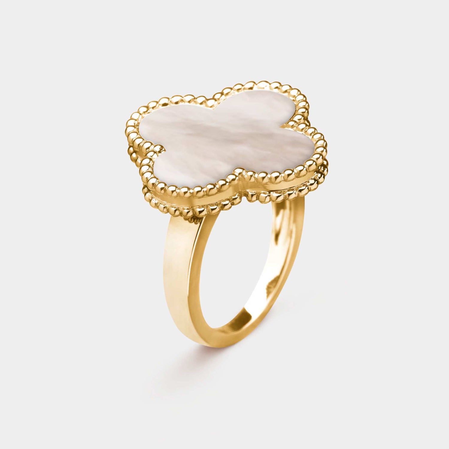 Van Cleef &amp; Arpels Magic Alhambra Ring Yellow Gold Mother Of Pearl, Front