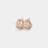 Van Cleef & Arpels Perlée Clovers Hoop Earrings Rose Gold Diamond, Front