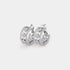 Van Cleef & Arpels Perlée Clovers Hoop Earrings White Gold Diamond,Front