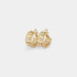 Van Cleef & Arpels Perlée Clovers Hoop Earrings Yellow Gold Diamond, Front