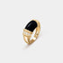 Van Cleef & Arpels Perlée Couleurs Ring Yellow Gold Diamond Onyx, Front