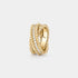 Van Cleef & Arpels Perlée Diamonds Duo Ring Yellow Gold Diamond, Front