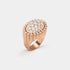 Van Cleef & Arpels Perlée Diamonds Pavé Ring Rose Gold Diamond, Front