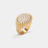 Van Cleef & Arpels Perlée Diamonds Pavé Ring Yellow Gold Diamond, Front