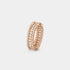 Van Cleef & Arpels Perlée Diamonds Ring 1 Row Rose Gold Diamond, Front