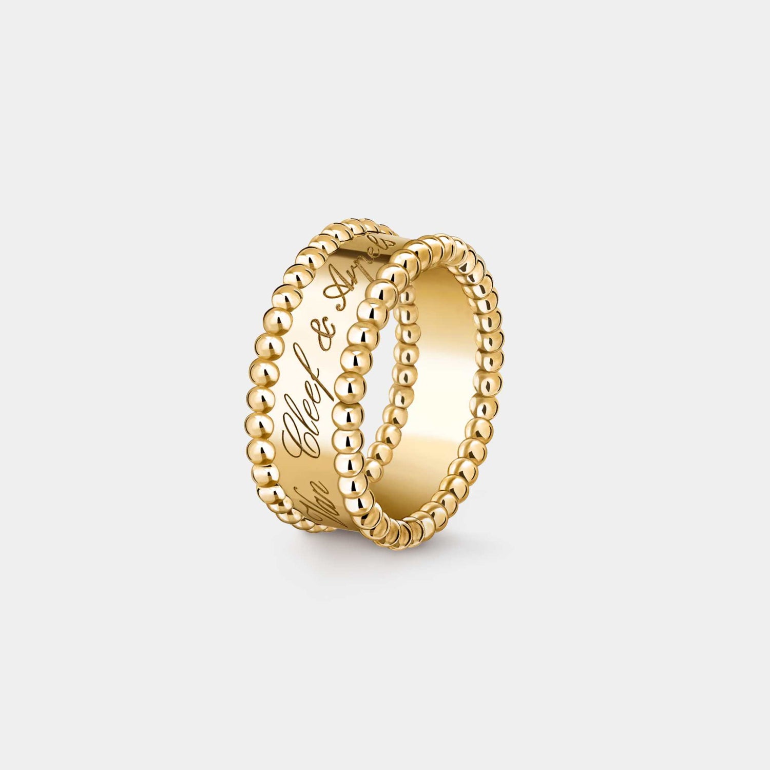 Van Cleef &amp; Arpels Perlée Signature Ring Yellow Gold, Front