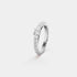 Van Cleef & Arpels Perlée Solitaire White Gold Diamond Ring, Front