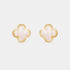 Van Cleef & Arpels Pure Alhambra Earstuds Yellow Gold Mother Of pearl, Front