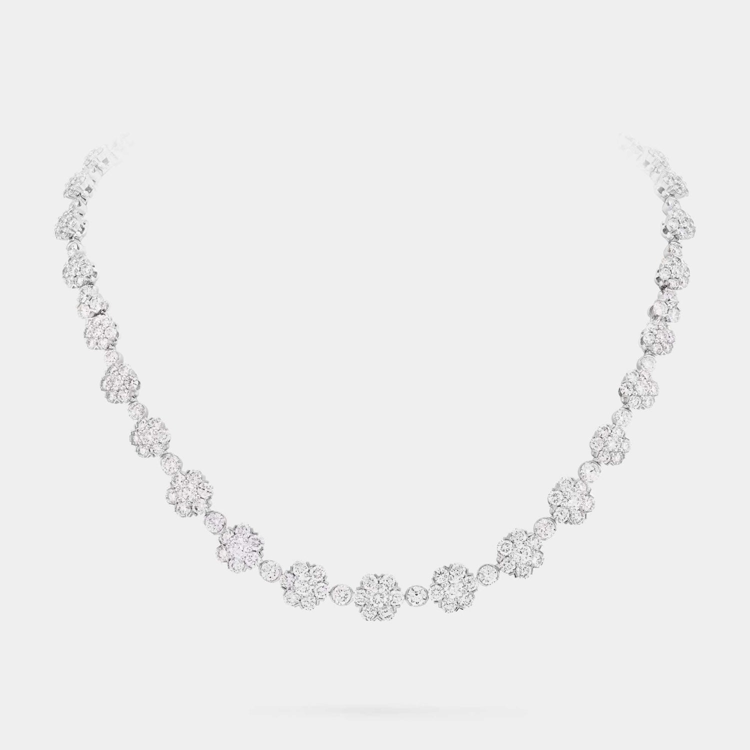 Van Cleef &amp; Arpels Snowflake Transformable Necklace Platinum Diamond, Single Necklace