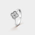 Van Cleef & Arpels Sweet Alhambra Ring White Gold Diamond,Front