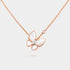 Van Cleef & Arpels Two Butterfly Pendant Rose Gold Diamond With Pearl, Front