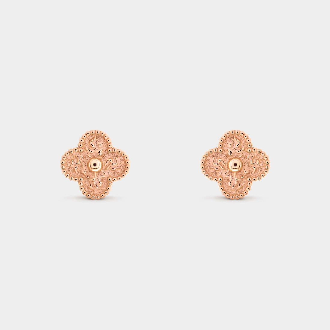 Van Cleef & Arpels Vintage Alhambra Earrings Rose Gold