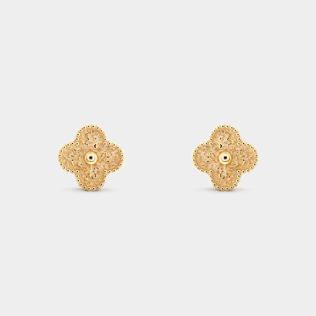 Van Cleef &amp; Arpels Vintage Alhambra Earrings Yellow Gold, Front