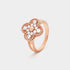 Van Cleef & Arpels Vintage Alhambra Ring Rose Gold Diamond, Front