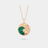 Van Cleef & Arpels Zodiaque Long Necklace Virginis Rose Gold Malachite, Front