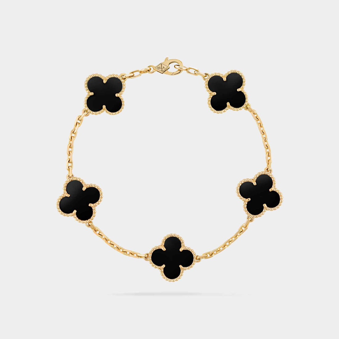 Van Cleef & Arpels Vintage Alhambra Bracelet 5 motifs, Onyx