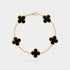 Van Cleef & Arpels Vintage Alhambra Bracelet 5 motifs, Onyx