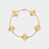 Van Cleef & Arpels Alhambra Vintage Yellow Gold Motifs Bracelet , Linked 