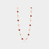 Vintage Alhambra Long Necklace 20 Motifs Rose Gold Carnelian, Front