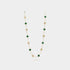 Vintage Alhambra Long Necklace 20 motifs Yellow Gold Diamond Malachite, Front