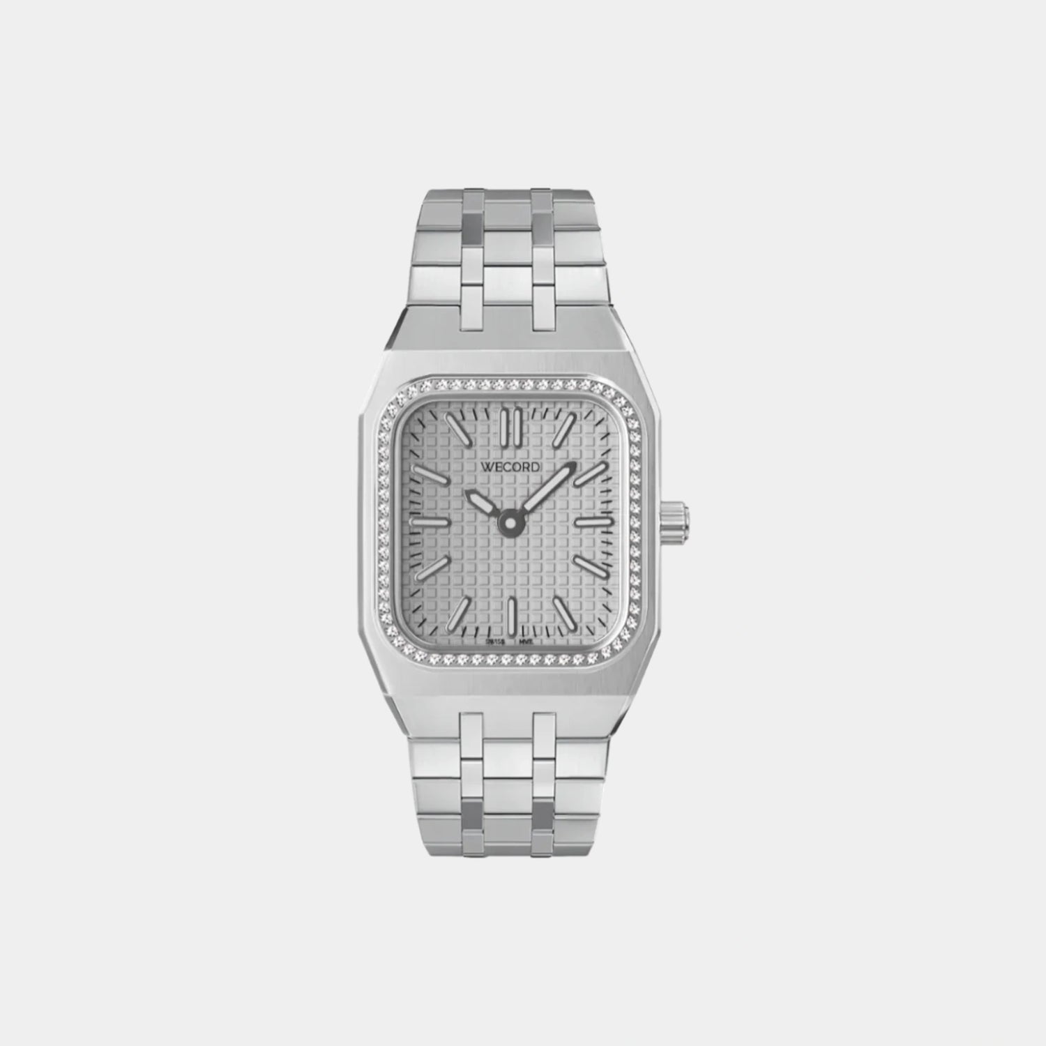 Wecord Duke Watch Small Model with Diamonds, Grey
