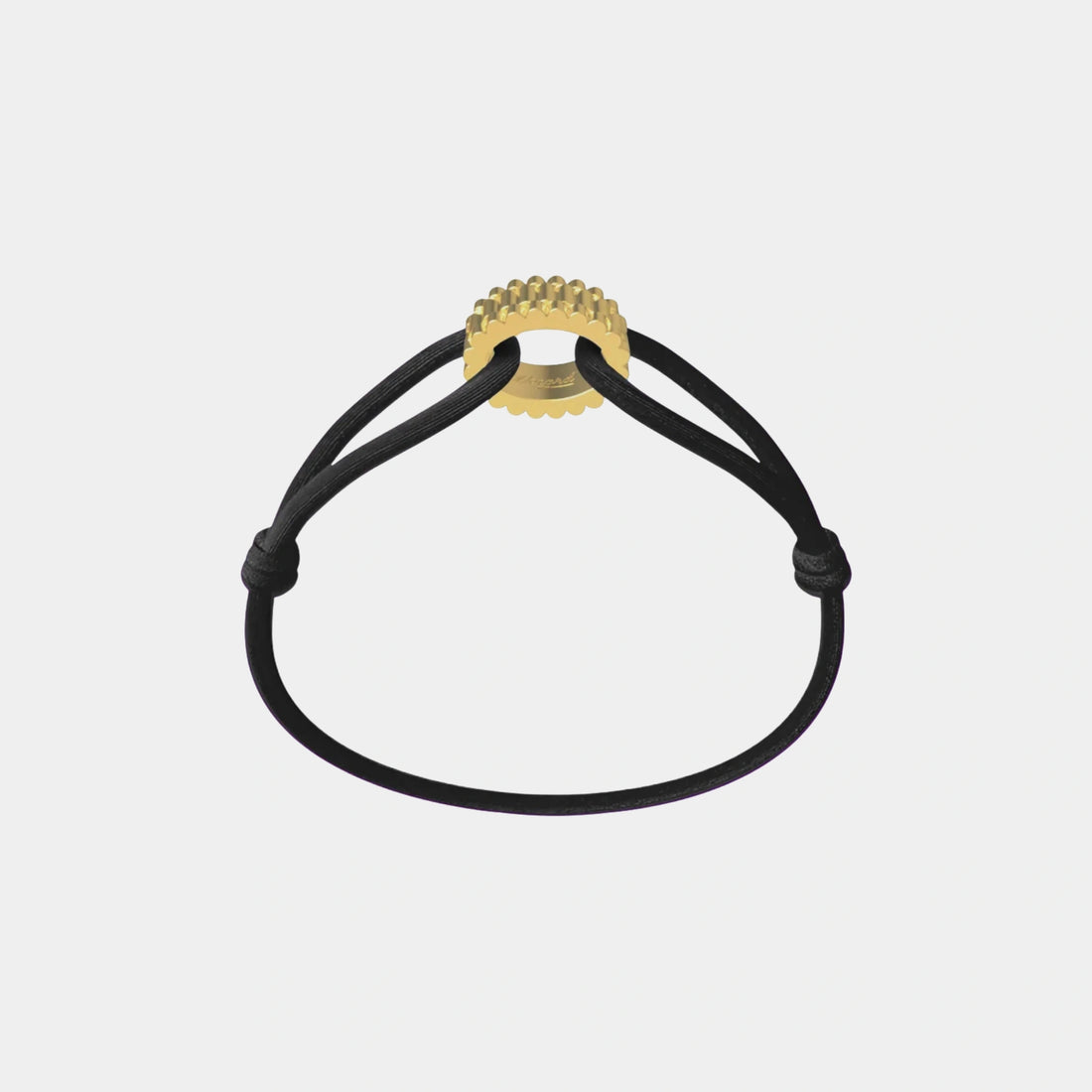 Wecord Golden Regent Cord Bracelet, Black