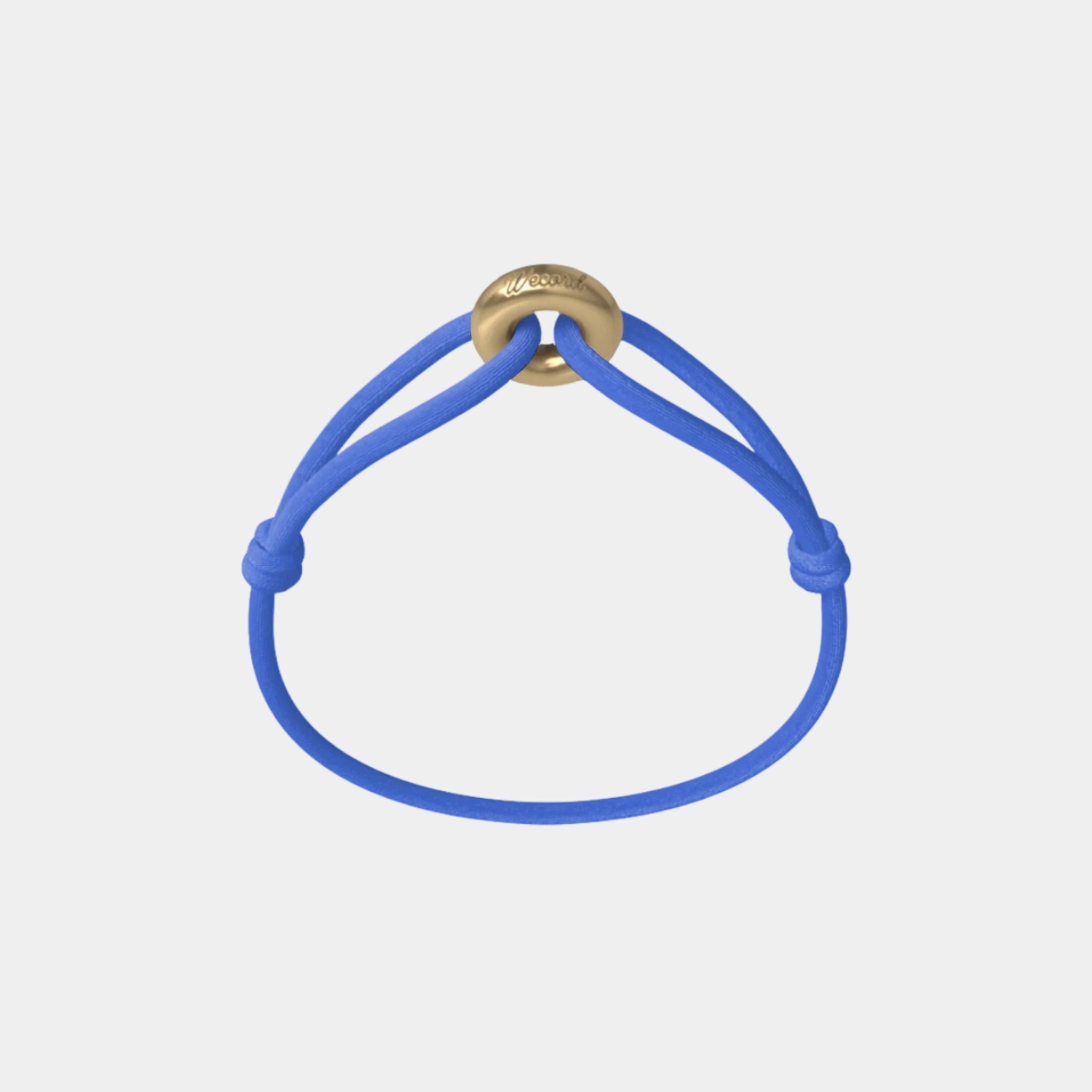 Wecord Golden Soho Cord Bracelet, Pastel Blue