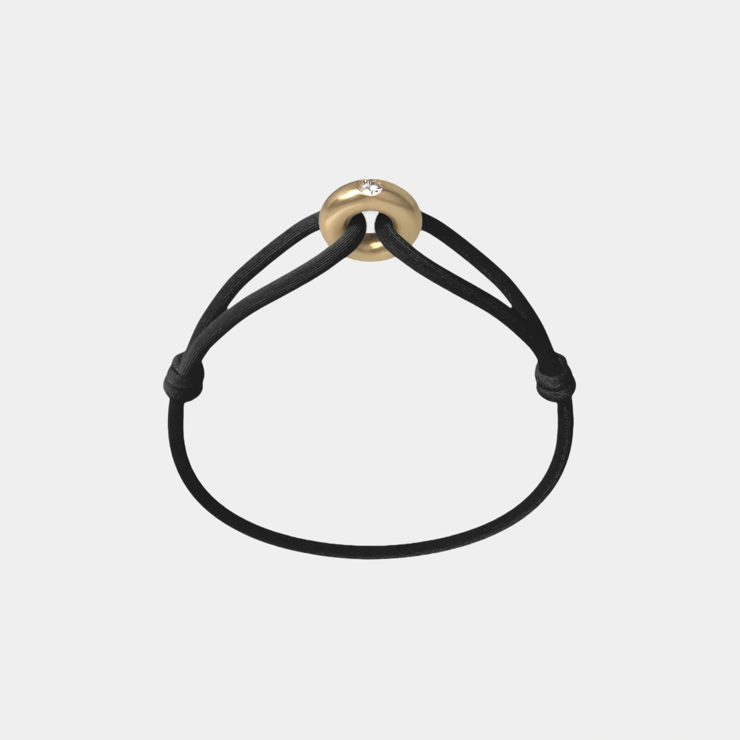 Wecord Golden Soho Diamond Cord Bracelet, Black
