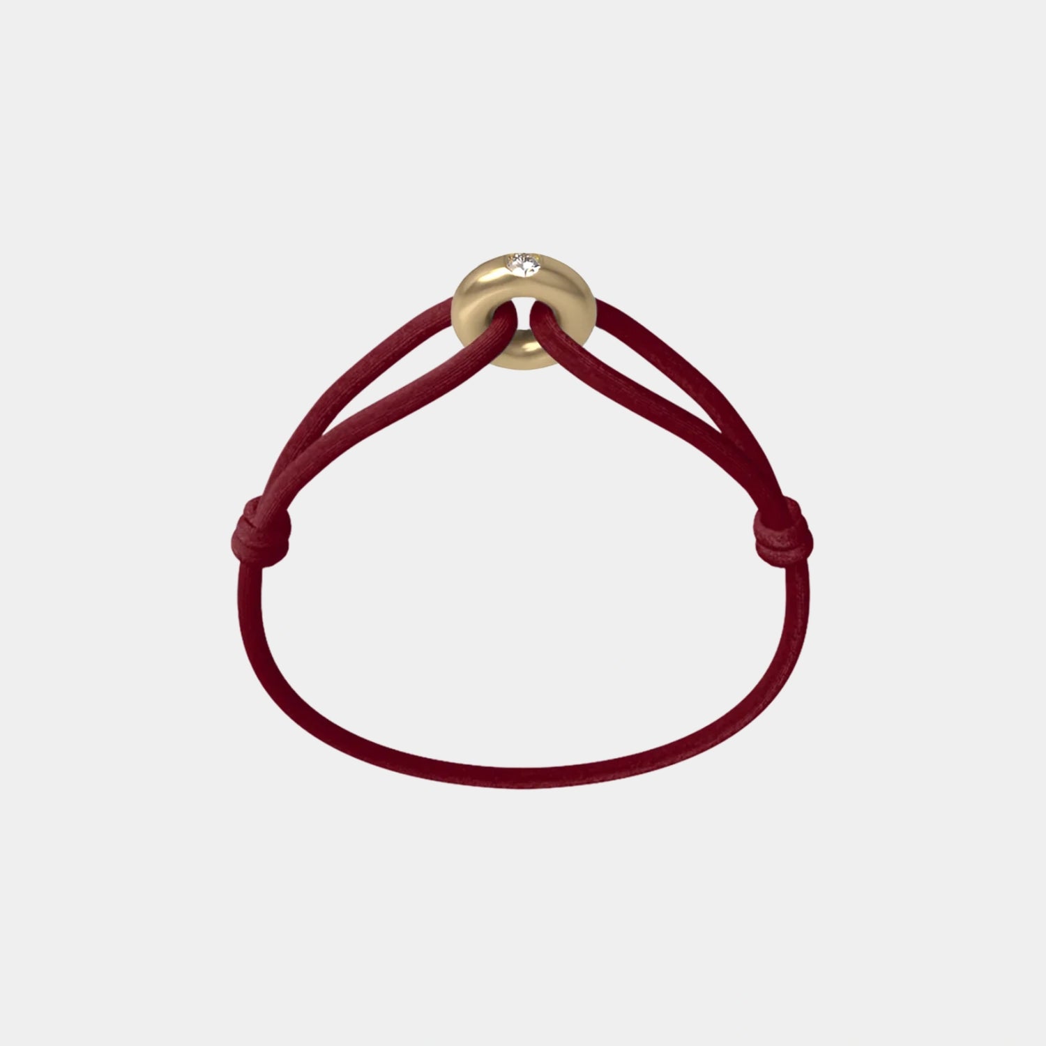 Wecord Golden Soho Diamond Cord Bracelet, Burgundy