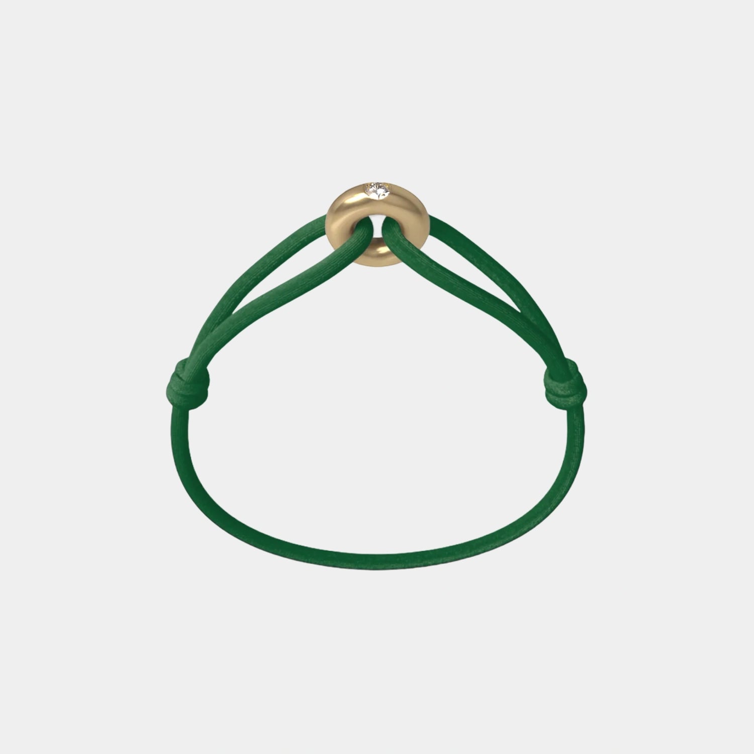 Wecord Golden Soho Diamond Cord Bracelet, Green