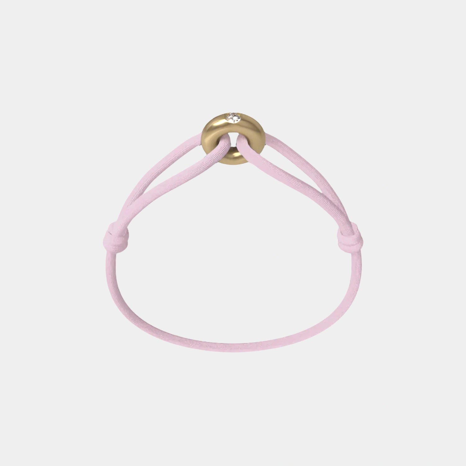 Wecord Golden Soho Diamond Cord Bracelet, Light Pink