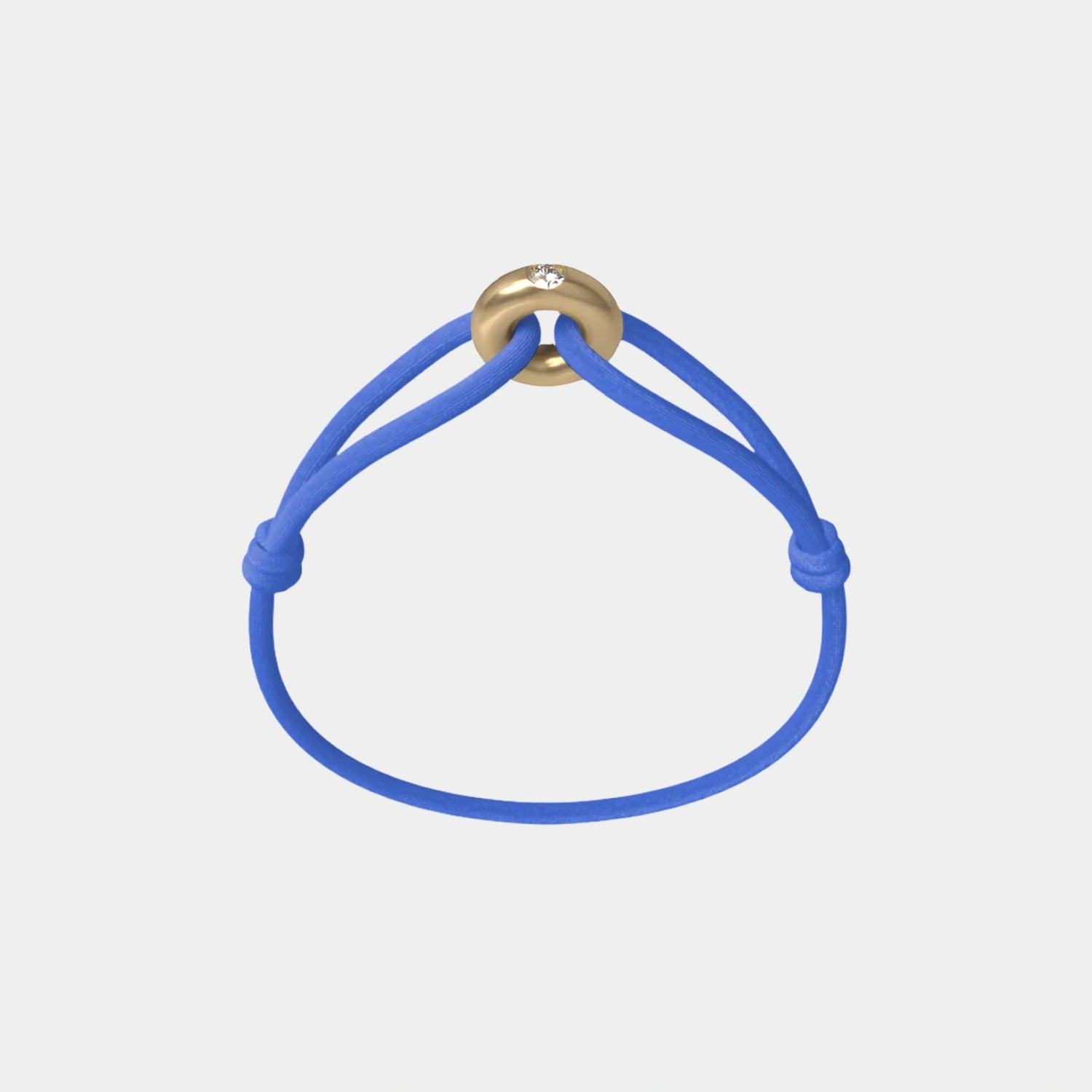Wecord Golden Soho Diamond Cord Bracelet, Pastel Blue