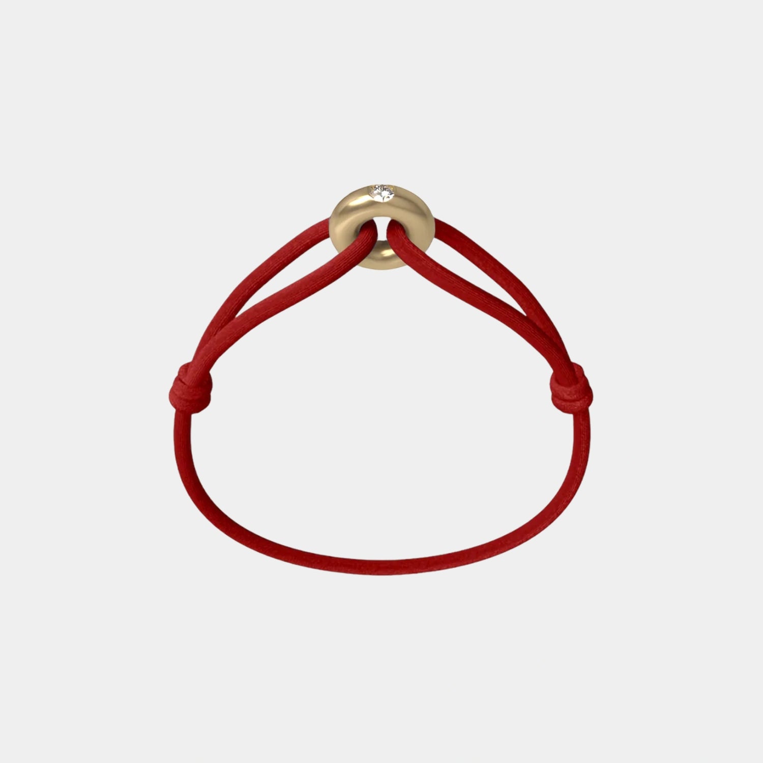 Wecord Golden Soho Diamond Cord Bracelet, Red