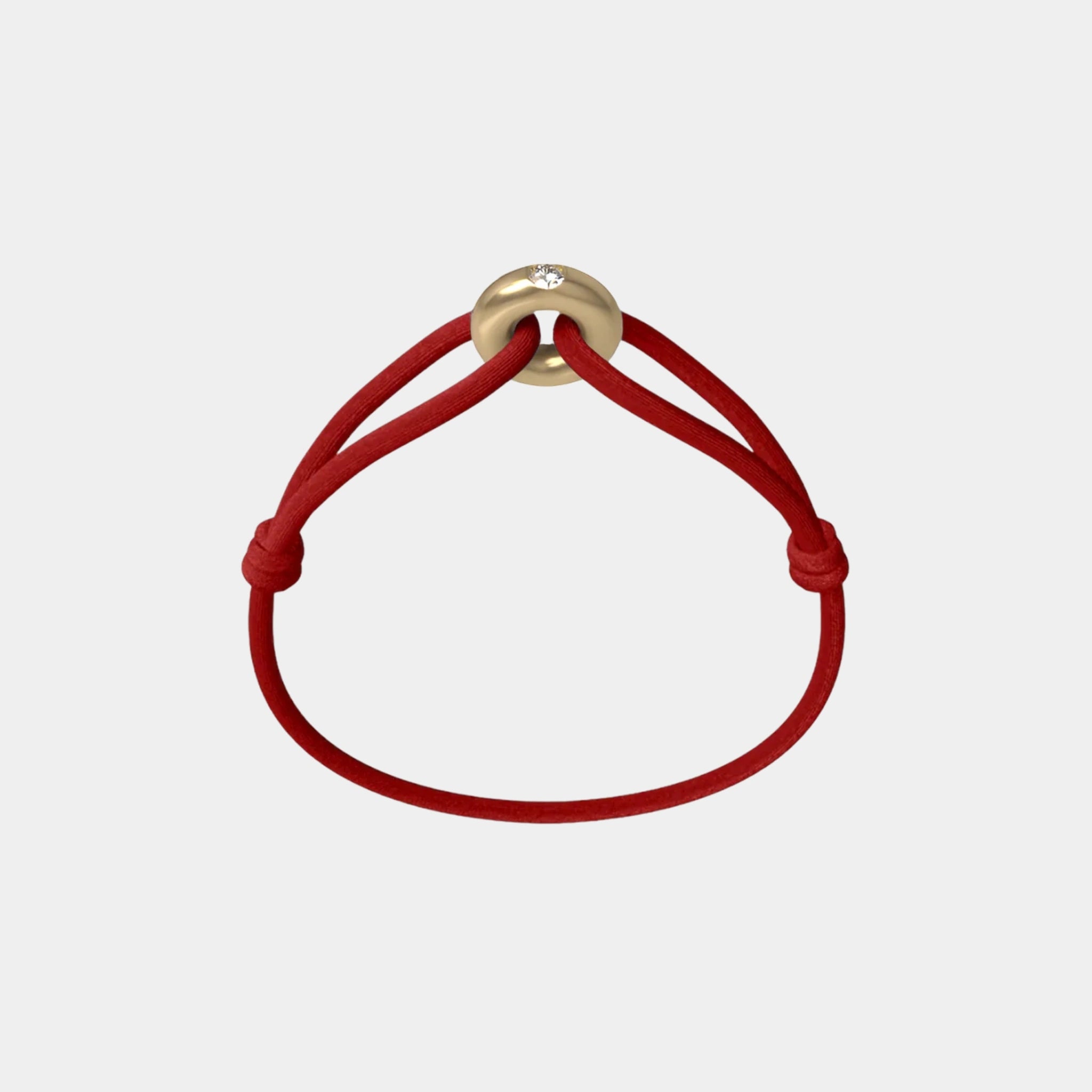 Wecord Golden Soho Diamond Cord Bracelet, Red