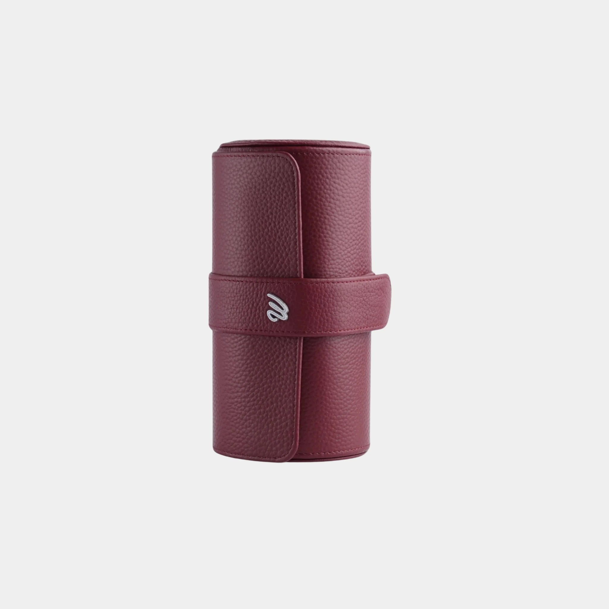 Wecord Kensington Three Watches Roll, Burgundy, Front