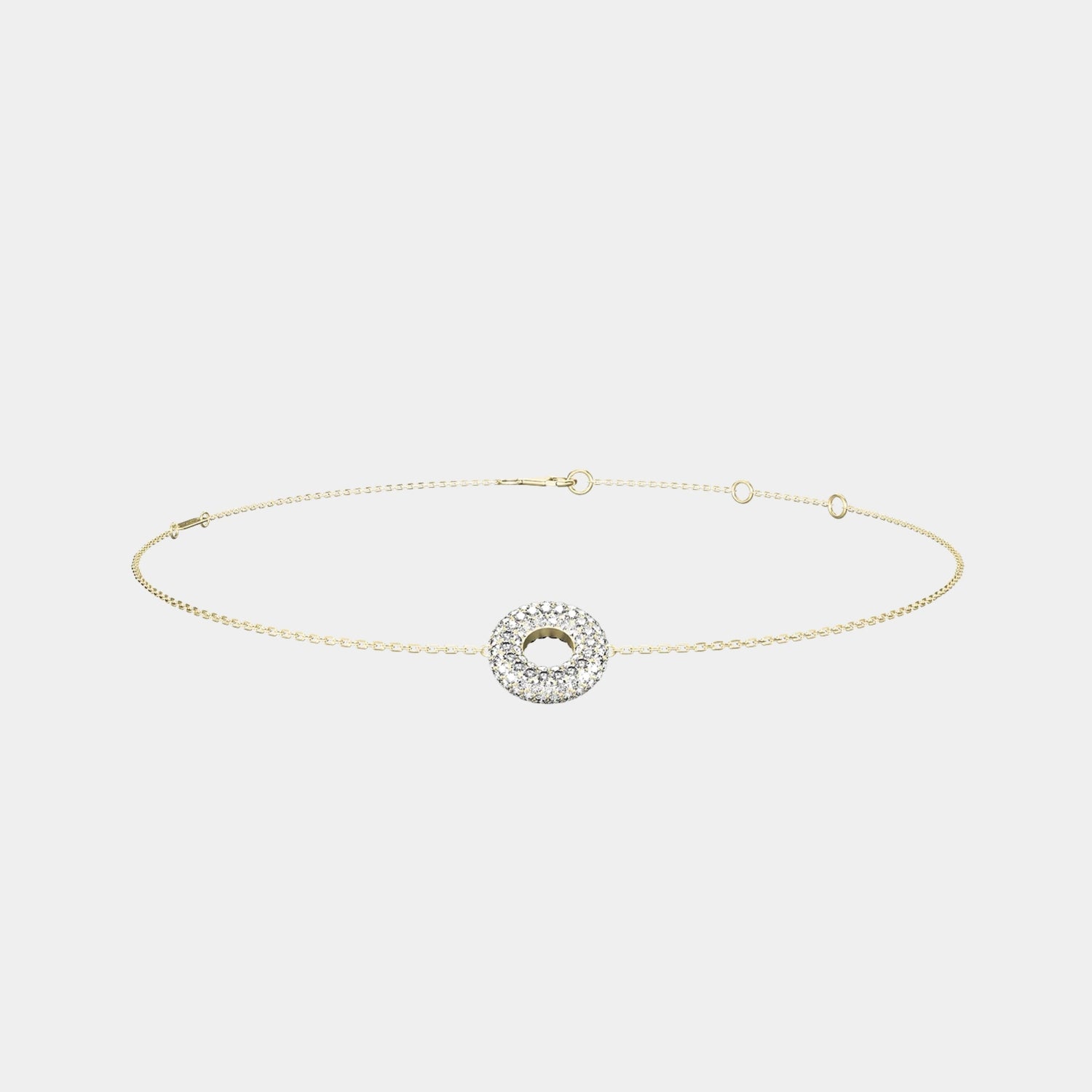 Wecord Mini Soho Pave Chain, Gold, Front