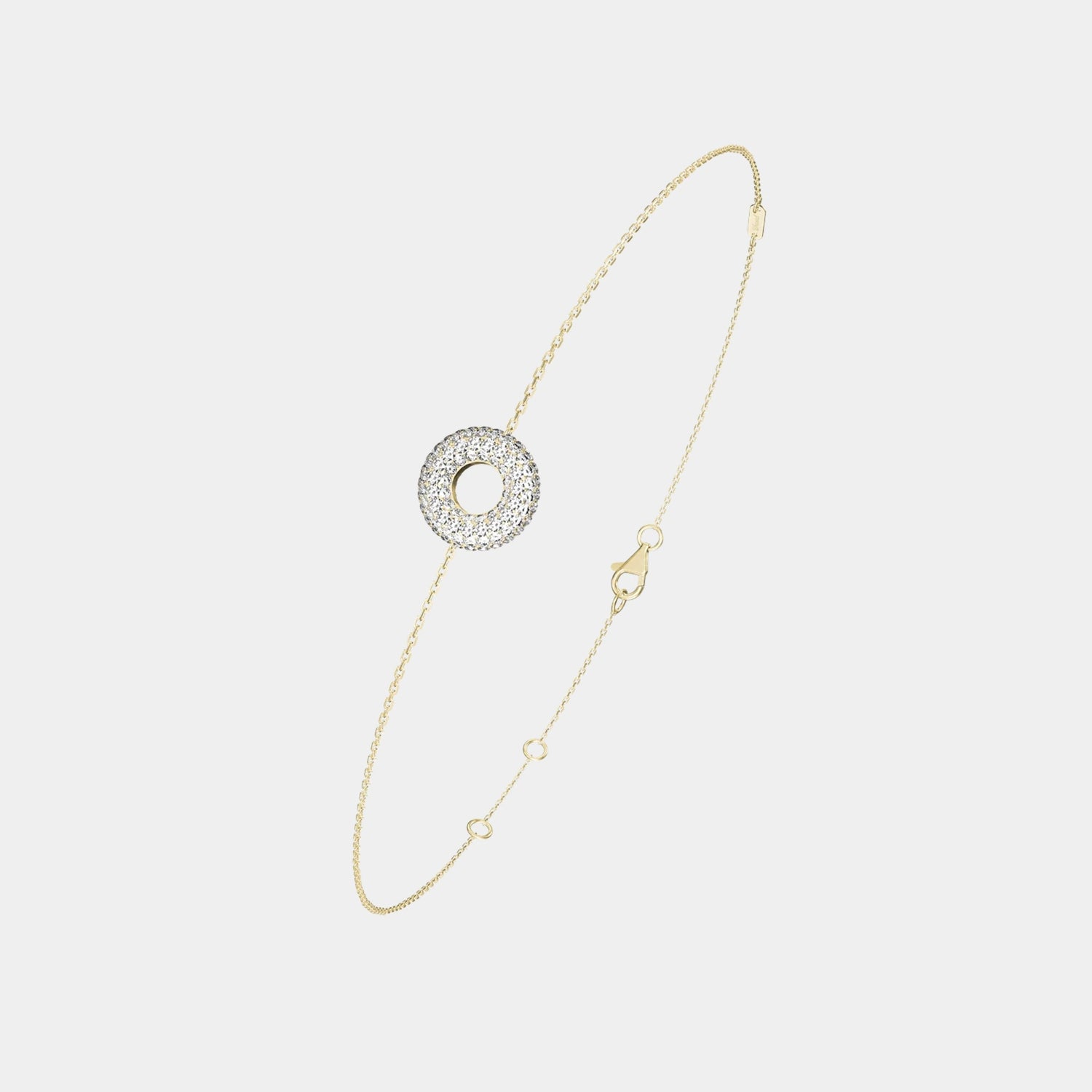 Wecord Mini Soho Pave Chain, Gold, Side