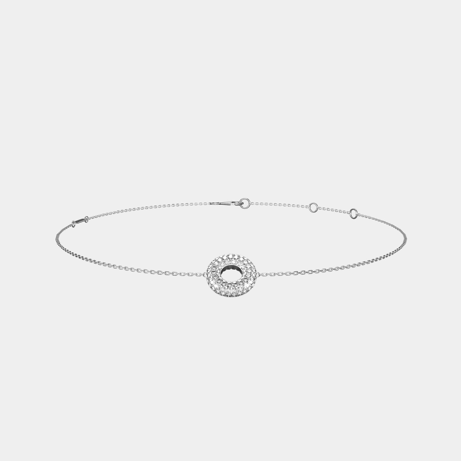 Wecord Mini Soho Pave Chain, SIlver, Front
