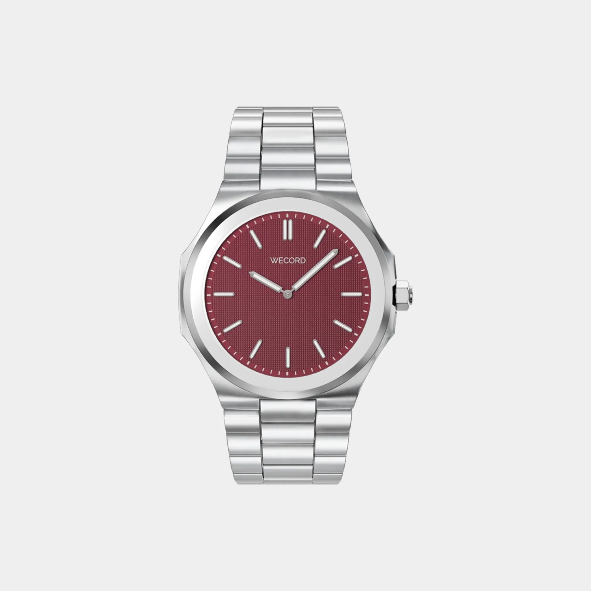 Wecord Oliver Watch Large Model, Burgundy