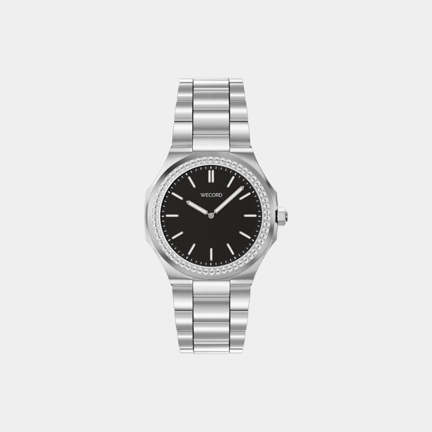 Wecord Oliver Watch Small Model With Diamonds, Black