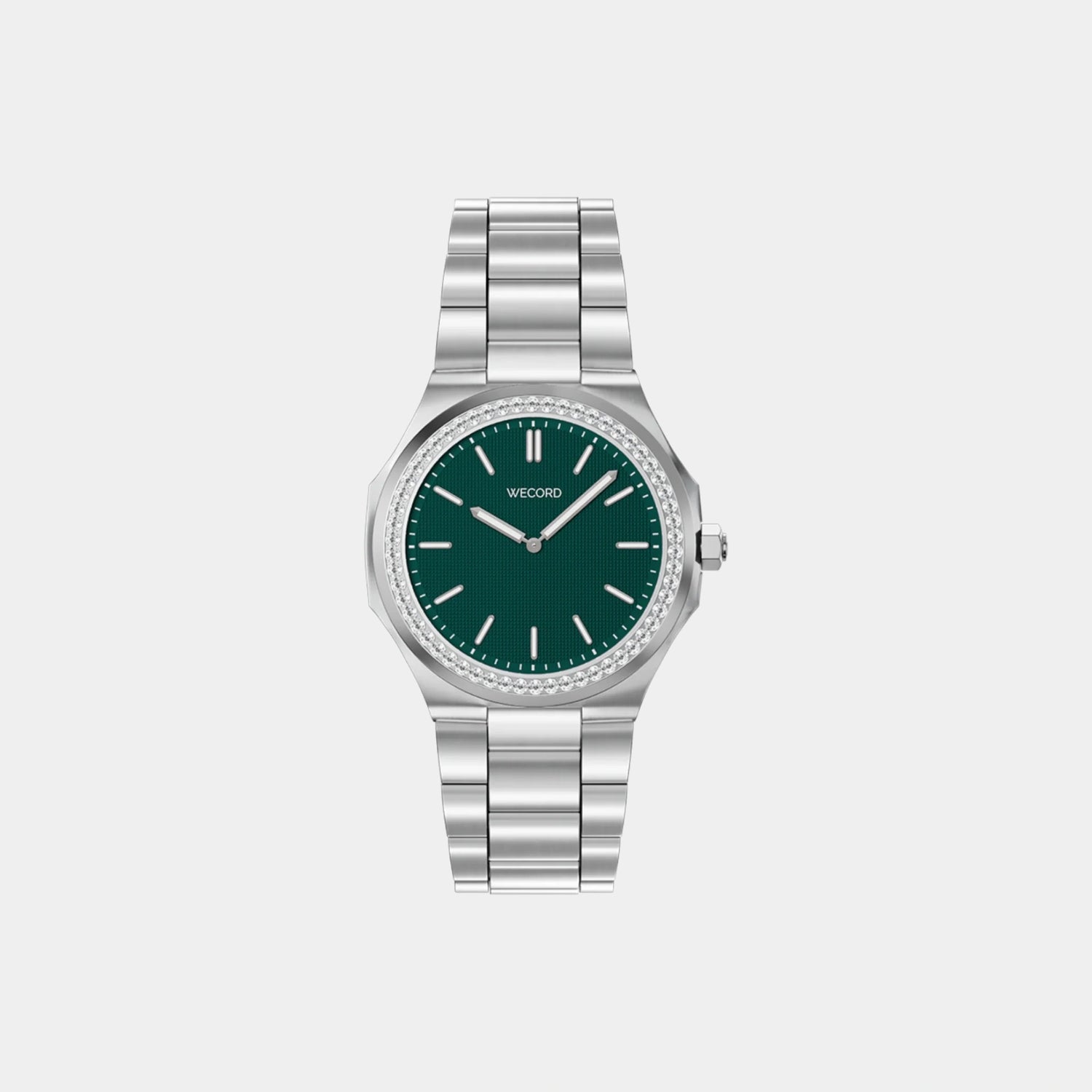 Wecord Oliver Watch Small Model With Diamonds, Green