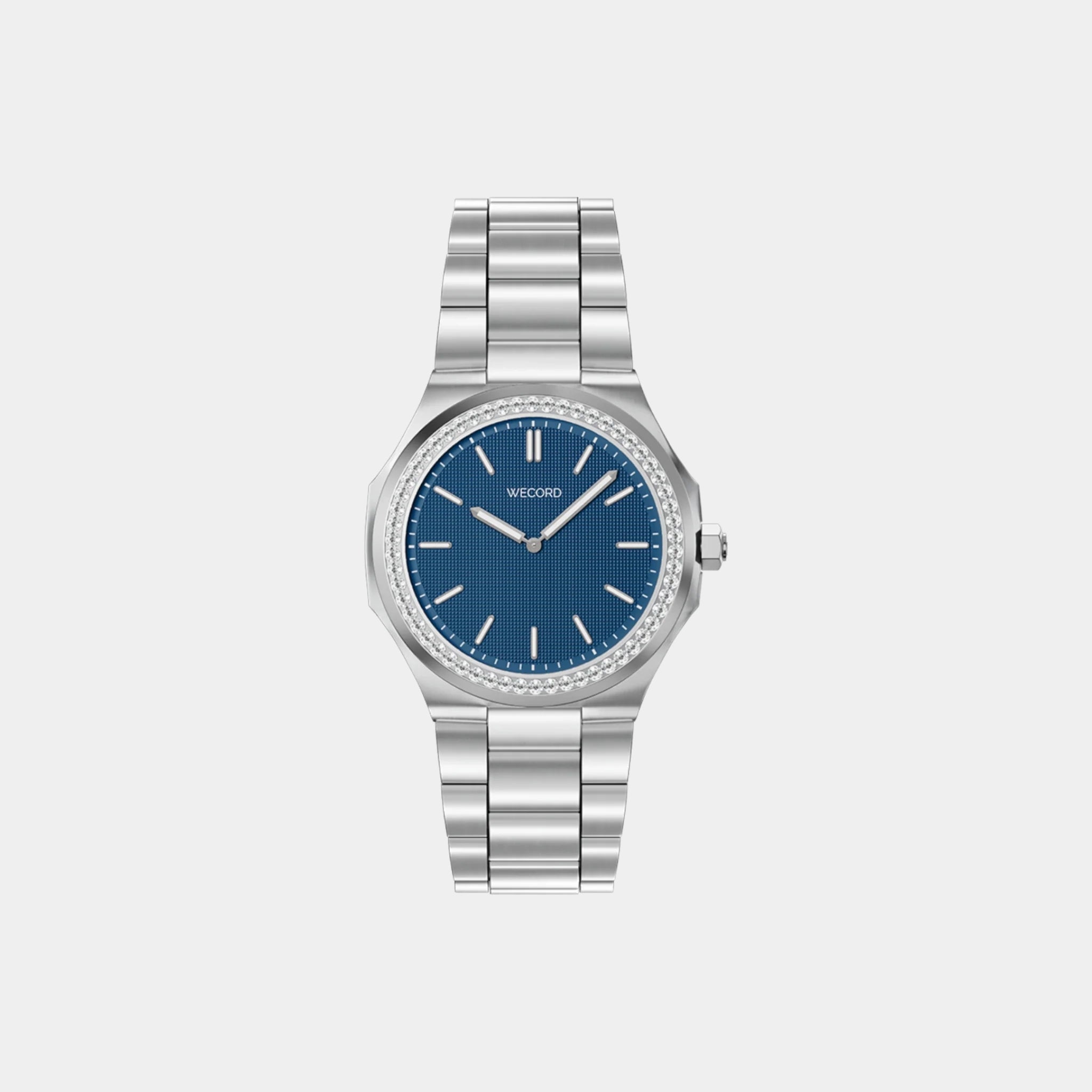 Wecord Oliver Watch Small Model With Diamonds, Navy Blue